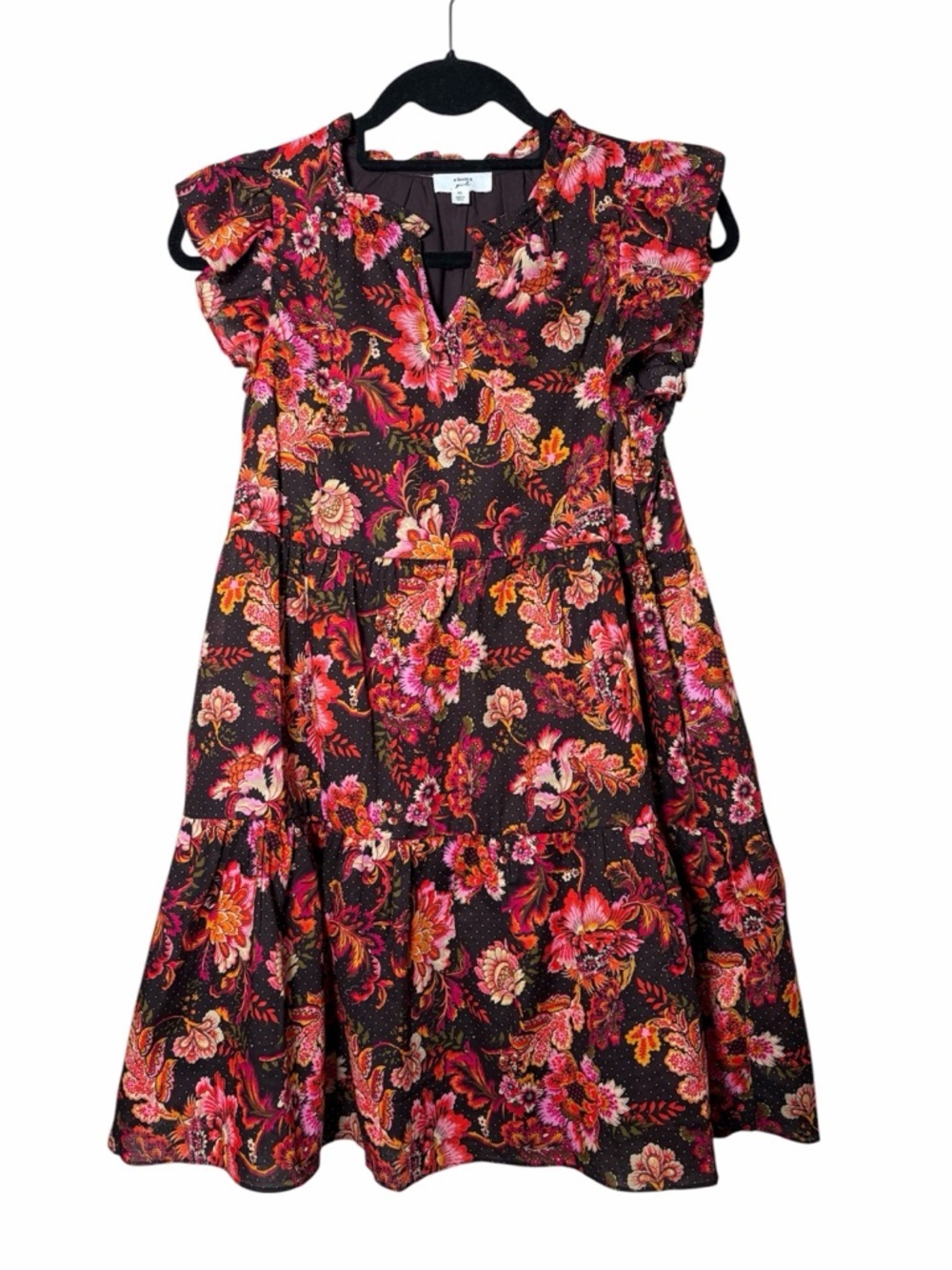 A Loves A Girls Tiered Bohemian Ruffle Sleeveless Dress Size XL